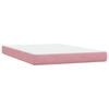 vidaXL Boxspringbett mit Matratze Rosa 140x220 cm Samt