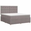vidaXL Boxspringbett mit Matratze Taupe 180 x 200 cm Stoff