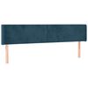 vidaXL Kopfteil mit Ohren Dunkelblau 203x16x78/88 cm Samt