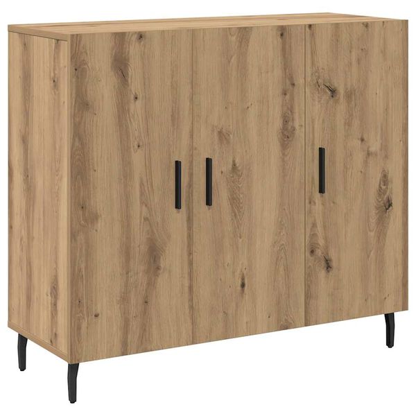 vidaXL Sideboard Artisan-Eiche 90 x 34 x 80 cm Holzwerkstoff
