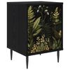 vidaXL Nachttisch RHENEN Schwarz Eichen-Optik 36 x 33 x 51 cm