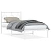 vidaXL Bettgestell mit Kopfteil Metall Wei&szlig; 90x190 cm