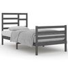 vidaXL Massivholzbett Grau 90x200 cm