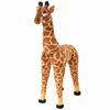 vidaXL Pl&uuml;schtier Giraffe Stehend Pl&uuml;sch Braun und Gelb XXL
