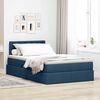 vidaXL Bett mit Stauraum und LED Blau 120 x 200 cm Polyester