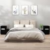 vidaXL Nachttische 2 Stk. Schwarz 60x34x51 cm Massivholz Kiefer