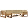 vidaXL Outdoor-Sofagarnitur mit Kissen 6 pcs Natur und Beige