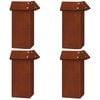 vidaXL Schneckenzaun 4 stk. 13,5 x 13,5 x 25 cm Wetterfeststahl