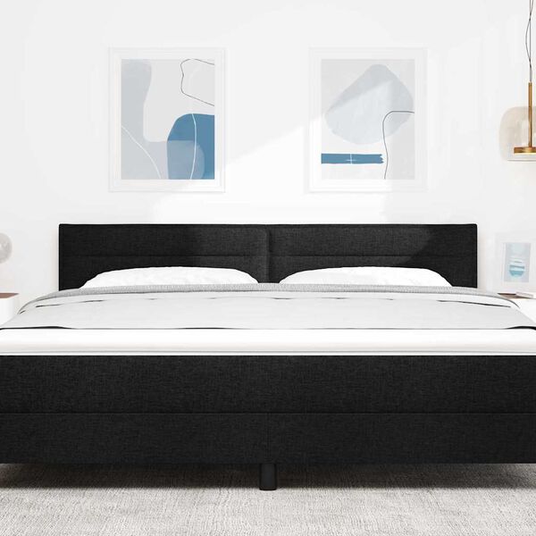 vidaXL Kopfteil mit Kopfteil Schwarz 180 cm Kunstleder