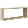 vidaXL W&uuml;rfelregale 4 Stk. Sonoma-Eiche 60x15x23 cm Holzwerkstoff