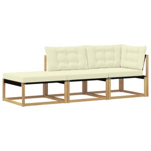 vidaXL Sectional Sofa Einheiten mit Kissen Wei&szlig; 241,5 x 83 x 73 cm
