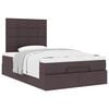 vidaXL Ottoman-Bett mit Matratze Dunkelbraun 120x200 cm Stoff