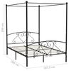 vidaXL Himmelbett-Gestell Schwarz Metall 160 x 200 cm