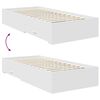 vidaXL Bettrahmen mit Kopfteil Wei&szlig; 90 x 190 cm Holzwerkstoff
