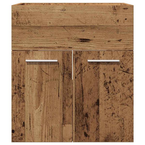 vidaXL Waschbeckenschrank Altholz-Optik 41x38,5x46 Holzwerkstoff