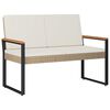 vidaXL Bank Outdoor 2 -Seater 107 x 61 x 80 cm Poly-Rattan Rechteckig