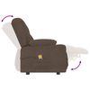 vidaXL 4-Sitzer Massagesessel mit Getr&auml;nkehalter Taupe Stoff