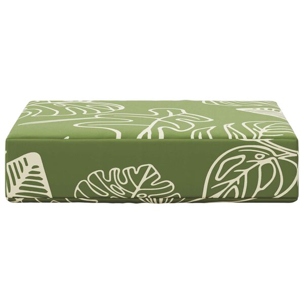 vidaXL Sitzkissen f&uuml;r Outdoor Gr&uuml;ne Bl&auml;tter 40 x 40 x 8 cm