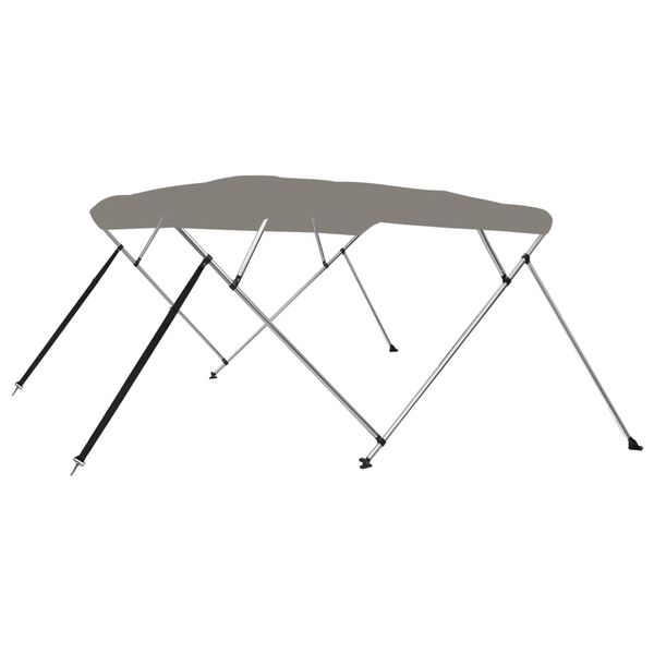 vidaXL 4-Bow Bimini-Top Grau 243x210x137 cm