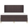 vidaXL Boxspringbett mit Matratze Dunkelgrau 90x190 cm Dunkelbraun