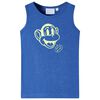 Kinder-Tanktop Blau Melange 140