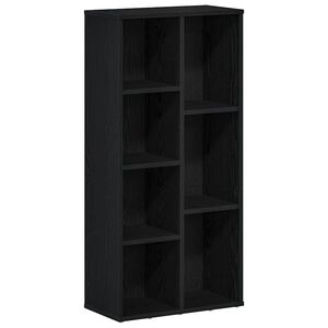 vidaXL B&uuml;cherregal Schwarz Eichen-Optik 50x25x104 cm Holzwerkstoff