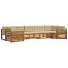 vidaXL Outdoor-Sofagarnitur 7 pcs Natur und Beige Massivholz Akazie