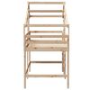 vidaXL Hochbett mit Leiter und Dach 90x190 cm Massivholz Kiefer