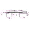 vidaXL Massivholzbett 150x200 cm
