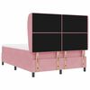 vidaXL Boxspringbett mit Matratze mit Kopfteil Rosa 190 x 140 cm Samt