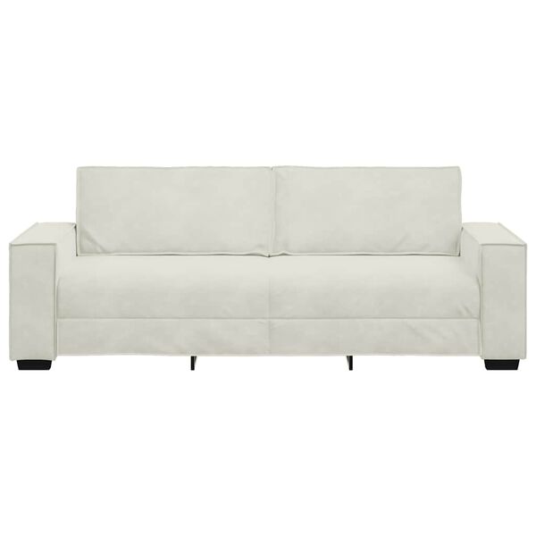 vidaXL 3-Sitzer-Sofa Creme 220x78x84 cm Samt