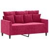 vidaXL 2-Sitzer-Sofa Weinrot 120 cm Samt