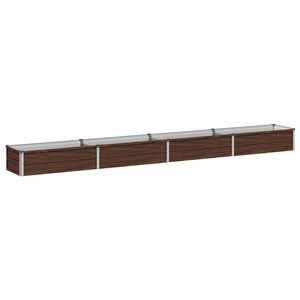 vidaXL Hochbeet im Garten Walnuss Schwarz 320 x 40 x 24 cm