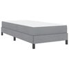 vidaXL Boxspringbett mit Matratze Hellgrau 90 x 190 cm Stoff