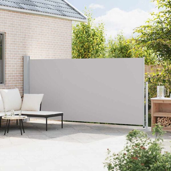 vidaXL Seitenmarkise Ausziehbar 180x500 cm Grau