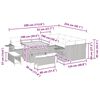 vidaXL Garten-Sofa-Set 12 pcs Beige und Hellgrau 100 x 100 x 71 cm