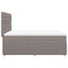 vidaXL Boxspringbett mit Matratze Taupe 140x200 cm Stoff