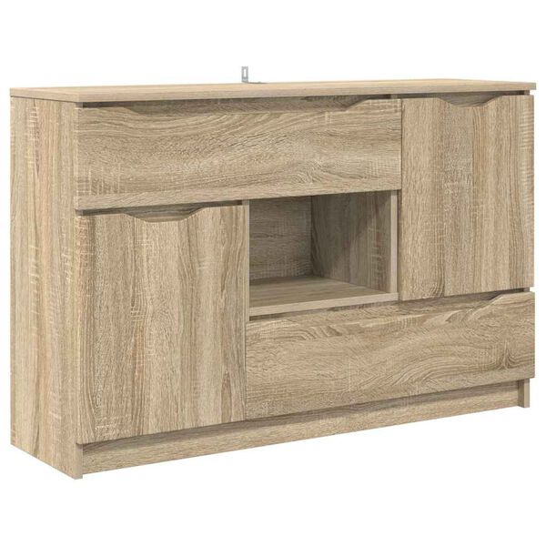 vidaXL Sideboard Sonoma-Eiche 100 x 30 x 65,6 Holzwerkstoff
