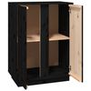 vidaXL Sideboard Schwarz 60x35x80 cm Massivholz Kiefer