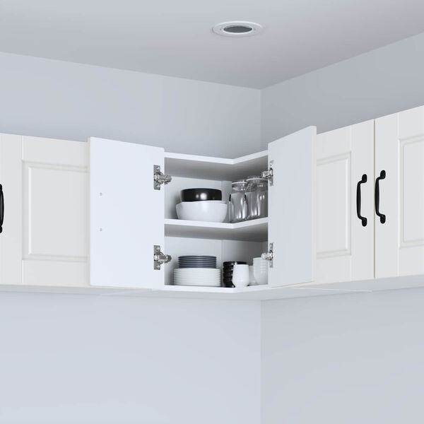 vidaXL K&uuml;chenschrank mit Regal Wei&szlig; 57 x 57 x 40 cm Holzwerkstoff