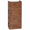 vidaXL Regal Braun 24 x 13 x 54 cm Massives Mahagoni Holz