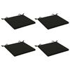 vidaXL 4-teilige Sitzkissen SOEST 4 stk. 100 % Polyester Schwarz