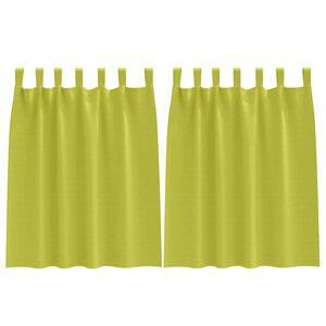 vidaXL Verdunkelungs-Vorh&auml;nge mit Ringen 2 pcs Gr&uuml;n 140 x 140 cm