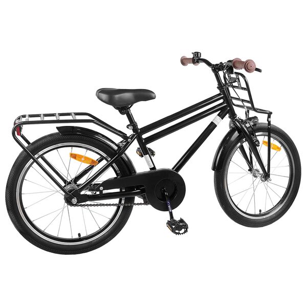vidaXL Kinderfahrrad 18 Zoll f&uuml;r 5-7 Jahre alt Schwarz