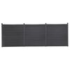 vidaXL Zaunelement-Set Grau 526x186 cm WPC
