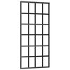 vidaXL Schiebet&uuml;r ESG-Glas und Aluminium 90x205 cm Schwarz