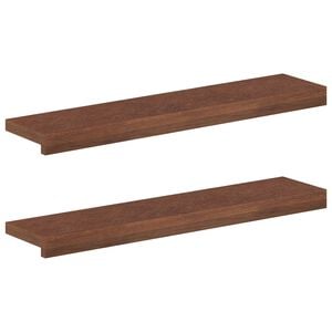 vidaXL Fensterb&auml;nke 2 stk. Dunkelbraun 70 x 15 x 2 cm Massivholz Eiche