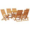 vidaXL Garten Essgruppe 7 stk. Braun Massivholz Akazie