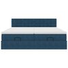 vidaXL Ottoman-Bett mit Matratzen Dunkelblau 200x200 cm Samt