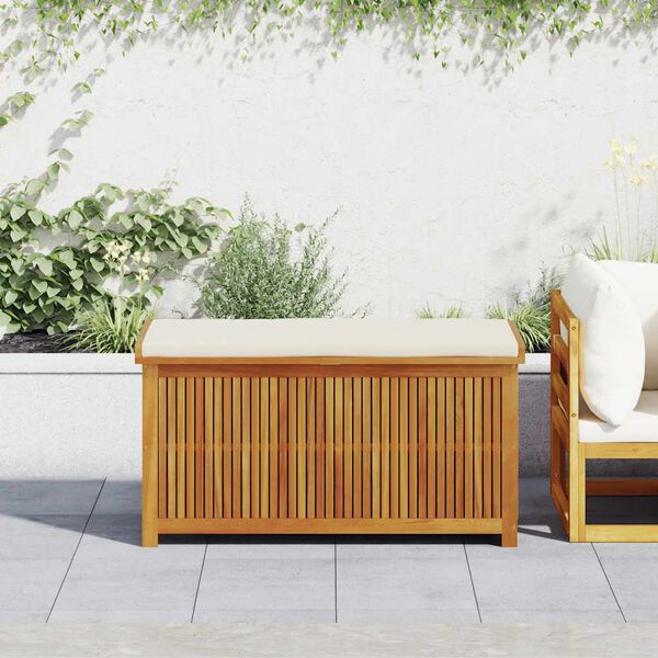 vidaXL Outdoor-Kissenbox 113x50x60,5 cm Massivholz Akazie